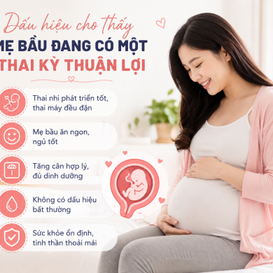Điều gì cho thấy mẹ bầu đang có một thai kỳ thuận lợi?